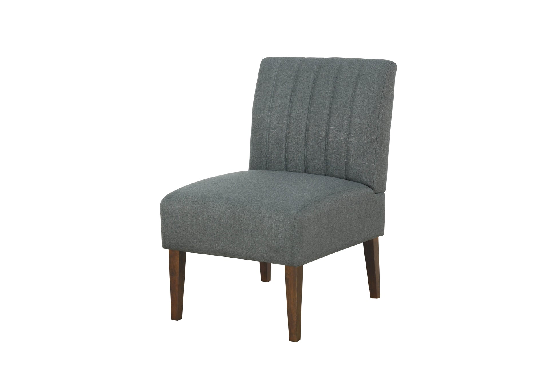 Stylish Comfortable Accent Chair 1Pc Dark Gray Fabric Upholstered Plush Seating Living Room Furniture Armless Chair Dark Gray Primary Living Space Wood