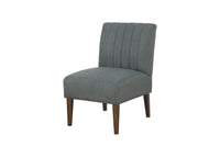 Stylish Comfortable Accent Chair 1Pc Dark Gray Fabric Upholstered Plush Seating Living Room Furniture Armless Chair Dark Gray Primary Living Space Wood