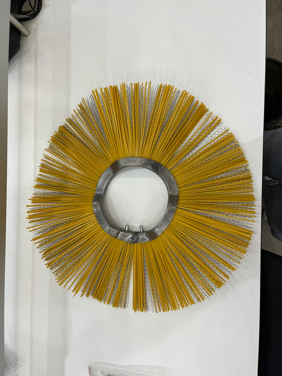 Replacement For Brush Bristle Half Sets Of Broom Sweeper, 19Pcs Yellow Steel