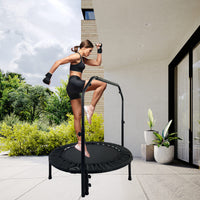 40 Inch Mini Exercise Trampoline For Adults Or Kids Black Steel