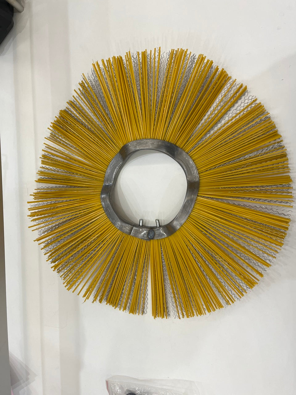 Replacement For Brush Bristle Half Sets Of Broom Sweeper, 19Pcs Yellow Steel