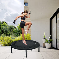 40 Inch Mini Exercise Trampoline For Adults Or Kids Black Steel