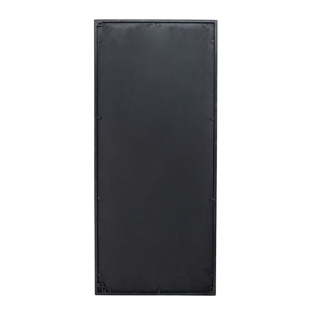 21X47" Traditional Decor Style Rectangle Antique Glass Wall Mirror, Wall Decor For For Bathroom Entryway Console Lean Against Wall Black Mdf Glass