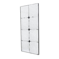 21X47" Traditional Decor Style Rectangle Antique Glass Wall Mirror, Wall Decor For For Bathroom Entryway Console Lean Against Wall Black Mdf Glass