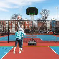 Basketball Hoop System Stand With 30In Backboard, Height Adjustable 60Inch 78Inch For Indoor Outdoor, Fillable Base With Wheels For Kids, Youth Black Steel
