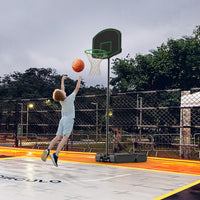 Basketball Hoop System Stand With 30In Backboard, Height Adjustable 60Inch 78Inch For Indoor Outdoor, Fillable Base With Wheels For Kids, Youth Black Steel