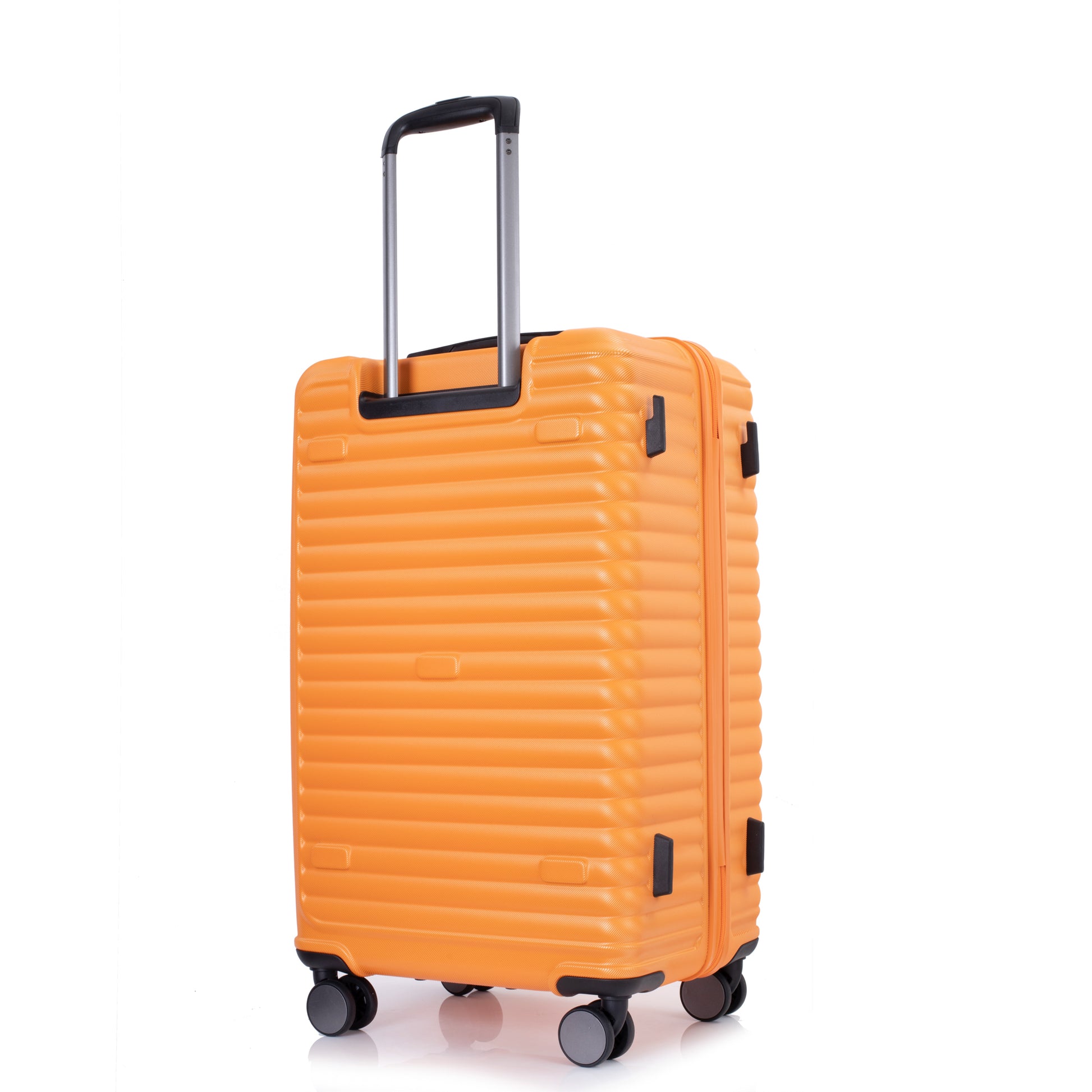 3 Piece Luggage Sets Pc Abs Lightweight Suitcase With Two Hooks, 360 Double Spinner Wheels, Tsa Lock, 20 24 28 Orange Orange Abs Pc