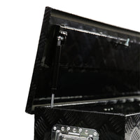 39 Inch Aluminum Truck Tool Long Box, Gas Strut, Truck Bed Tool Box With Side Handle ,Lock And 2 Ke, Tool Storage Box For Truck,Trailer,Pickup 38.8" 12.8" 10.4" Black Aluminum