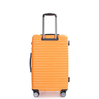 3 Piece Luggage Sets Pc Abs Lightweight Suitcase With Two Hooks, 360 Double Spinner Wheels, Tsa Lock, 20 24 28 Orange Orange Abs Pc