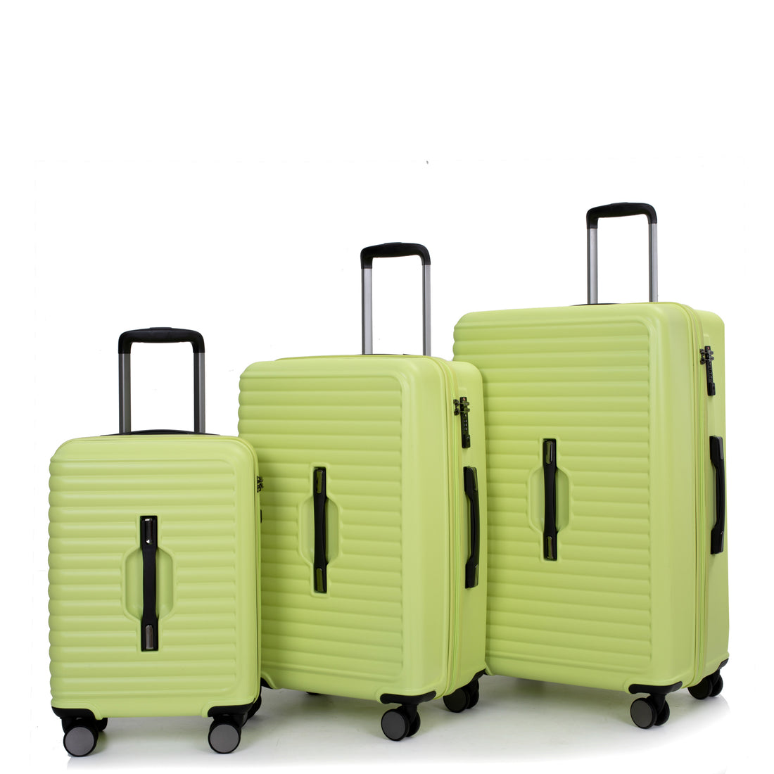 3 Piece Luggage Sets Pc Abs Lightweight Suitcase With Two Hooks, 360 Double Spinner Wheels, Tsa Lock, 20 24 28 Light Green Light Green Abs Pc