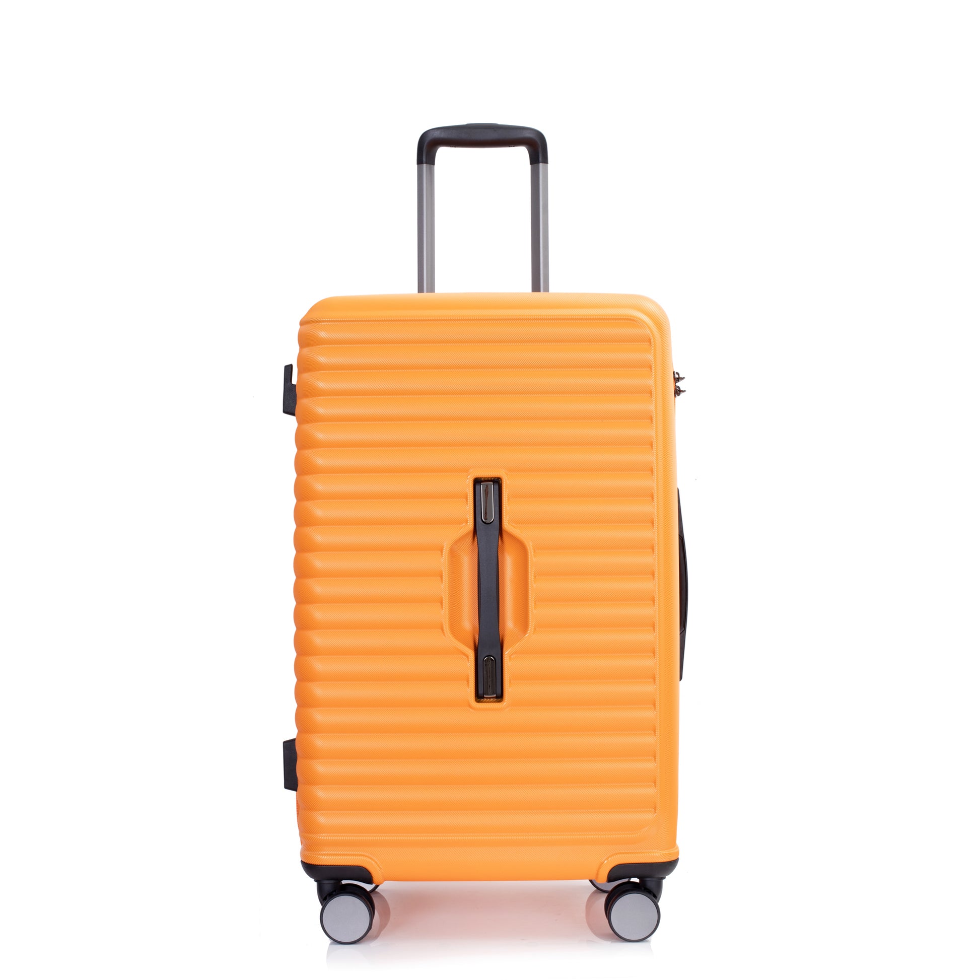 3 Piece Luggage Sets Pc Abs Lightweight Suitcase With Two Hooks, 360 Double Spinner Wheels, Tsa Lock, 20 24 28 Orange Orange Abs Pc