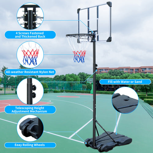 Portable Basketball Hoop B003B Blue Iron