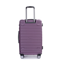 3 Piece Luggage Sets Pc Abs Lightweight Suitcase With Two Hooks, 360 Double Spinner Wheels, Tsa Lock, 21 25 29 Dark Purple Dark Purple Abs Pc