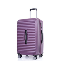 3 Piece Luggage Sets Pc Abs Lightweight Suitcase With Two Hooks, 360 Double Spinner Wheels, Tsa Lock, 21 25 29 Dark Purple Dark Purple Abs Pc