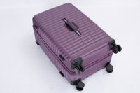 3 Piece Luggage Sets Pc Abs Lightweight Suitcase With Two Hooks, 360 Double Spinner Wheels, Tsa Lock, 21 25 29 Dark Purple Dark Purple Abs Pc