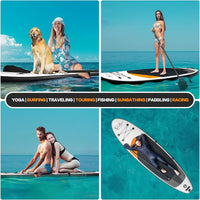 Inflatable Stand Up Paddle Board Simple Deluxe Premium Sup For All S Levels, Paddle Boards For Youth & Adults, Blow Up Stand Up Paddleboards With Accessories & Backpack, Surf Control, Black Black Aluminium