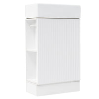 18.6" Bathroom Vanity With Sink, Bathroom Vanity Cabinet With Two Tier Shelf, Left Or Right Orientation, White White Mdf