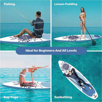 Inflatable Stand Up Paddle Board Simple Deluxe Premium Sup For All S Levels, Pink Paddle Boards For Adults & Youth, Blow Up Stand Up Paddleboards With Accessories & Backpack, Surf Control Blue Aluminium