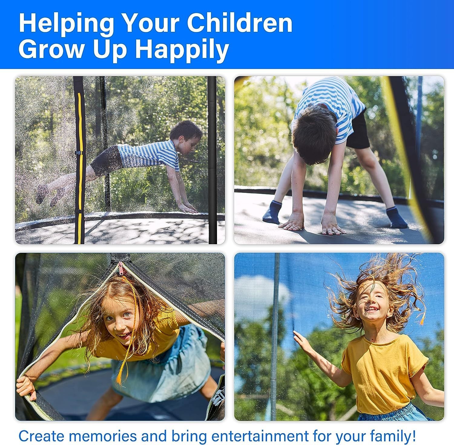 Simple Deluxe Trampoline For Kids With Safety Enclosure Net 14Ft Wind Stakes Simple Deluxe 400Lbs Weight Capacity Outdoor Backyards Trampolines With Non Slip Ladder For Children Adults Family, Black Black Polypropylene