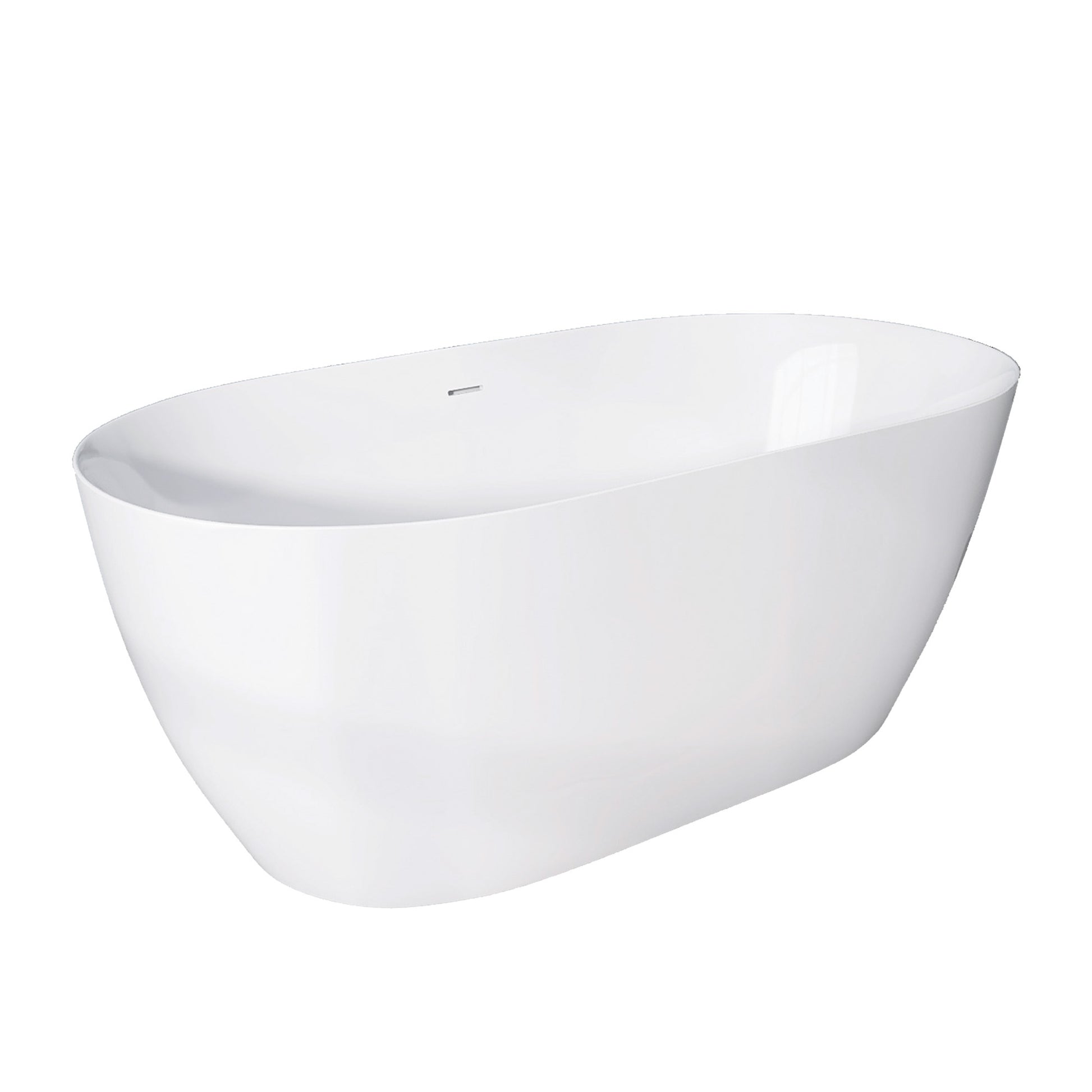 67" Acrylic Free Standing Tub Modern Oval Shape Soaking Tub Adjustable Freestanding Bathtub With Integrated Slotted Overflow And Chrome Pop Up Drain Anti Clogging Gloss White Gloss White Oval Bathroom Freestanding Tubs Polished 61 69 In Modern Soaking