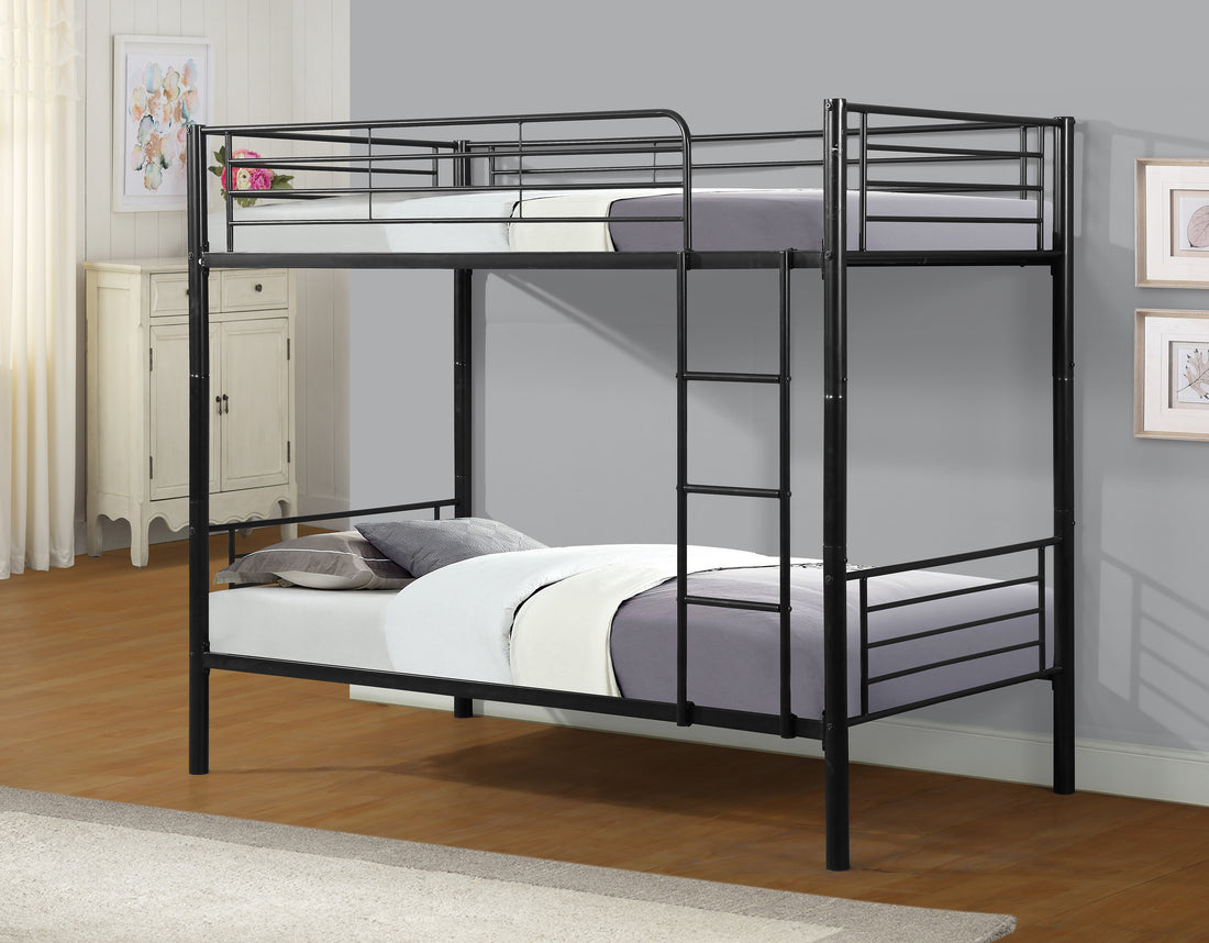 Metal Bunk Bed Black Metal