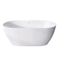 67" Acrylic Free Standing Tub Modern Oval Shape Soaking Tub Adjustable Freestanding Bathtub With Integrated Slotted Overflow And Chrome Pop Up Drain Anti Clogging Gloss White Gloss White Oval Bathroom Freestanding Tubs Polished 61 69 In Modern Soaking