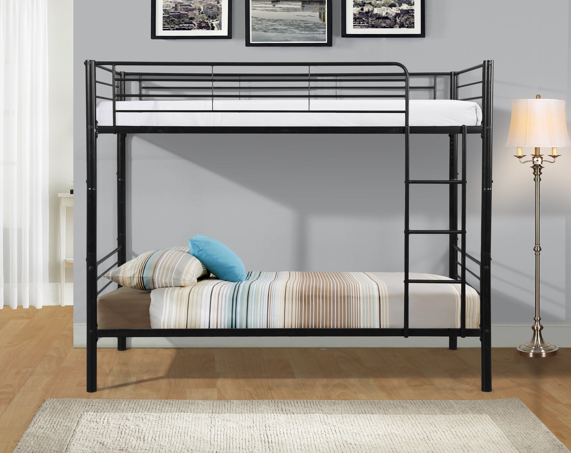 Metal Bunk Bed Black Metal