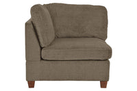 Living Room Furniture Tan Chenille Modular Sectional 6Pc Set Corner Sectional Modern Couch 3X Corner Wedge 2X Armless Chairs And 1X Ottoman Plywood Tan Chenille Wood Primary Living Space Cushion Back Contemporary,Modern Modular Chenille 6 Seat