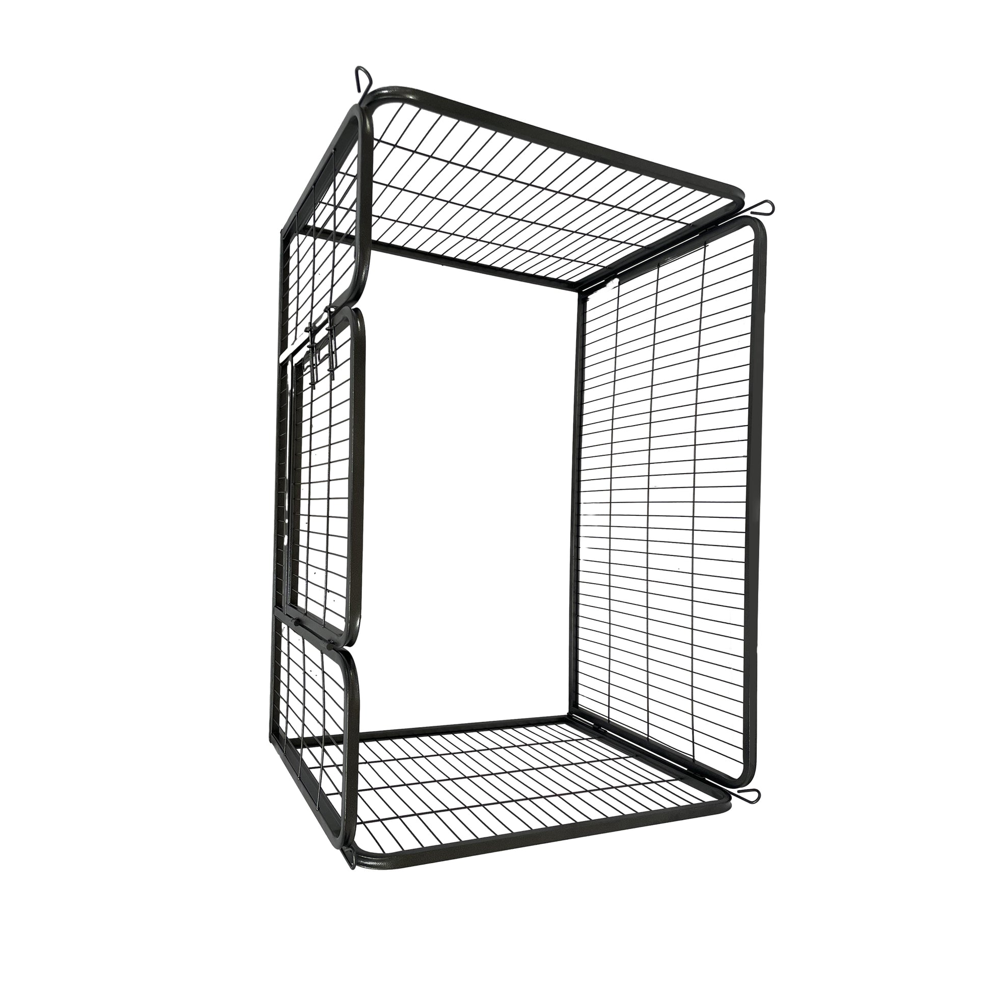 Dog Playpen Designed For Camping, Yard28" Height For Medium Small Dogs, 4Panels Antique Gray Steel