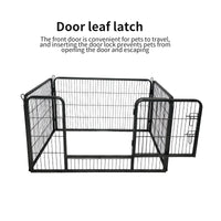 Dog Playpen Designed For Camping, Yard28" Height For Medium Small Dogs, 4Panels Antique Gray Steel