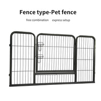 Dog Playpen Designed For Camping, Yard28" Height For Medium Small Dogs, 4Panels Antique Gray Steel