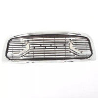 Chrome Big Horn Style Front Grille For 2013 2014 2015 2016 2017 2018 Dodge Ram 1500 Matt Black Abs Abs