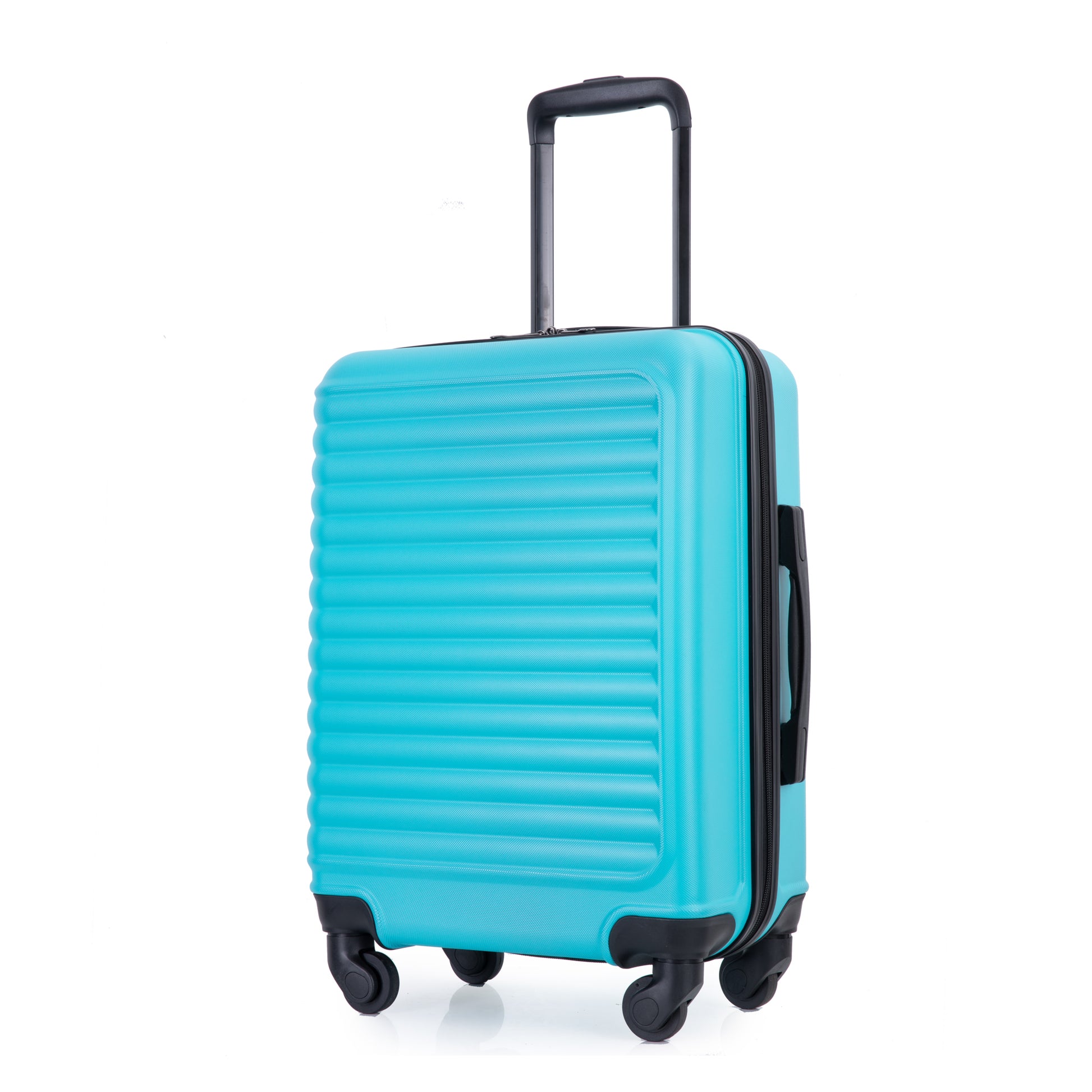 20" Carry On Luggage Lightweight Suitcase, Spinner Wheels, Turquoise Turquoise Abs