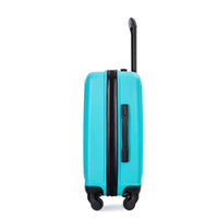 20" Carry On Luggage Lightweight Suitcase, Spinner Wheels, Turquoise Turquoise Abs