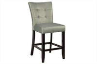 Dining Room Furniture 6Pc Counter Height Dining Set Dining Table W Storage 4X High Chairs 1X Bench Silver Faux Leather Tufted Seats Faux Marble Table Top Silver Seats 6 Espresso Dining Room 60 Inches Bench Seating Classic,Contemporary,Transitional Birch