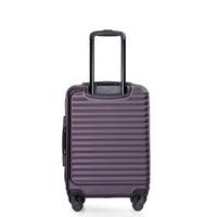 20" Carry On Luggage Lightweight Suitcase, Spinner Wheels, Purple Purple Abs