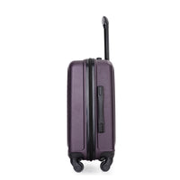 20" Carry On Luggage Lightweight Suitcase, Spinner Wheels, Purple Purple Abs