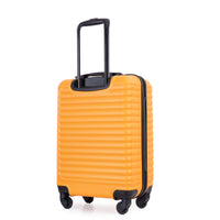 20" Carry On Luggage Lightweight Suitcase, Spinner Wheels, Orange Orange Abs