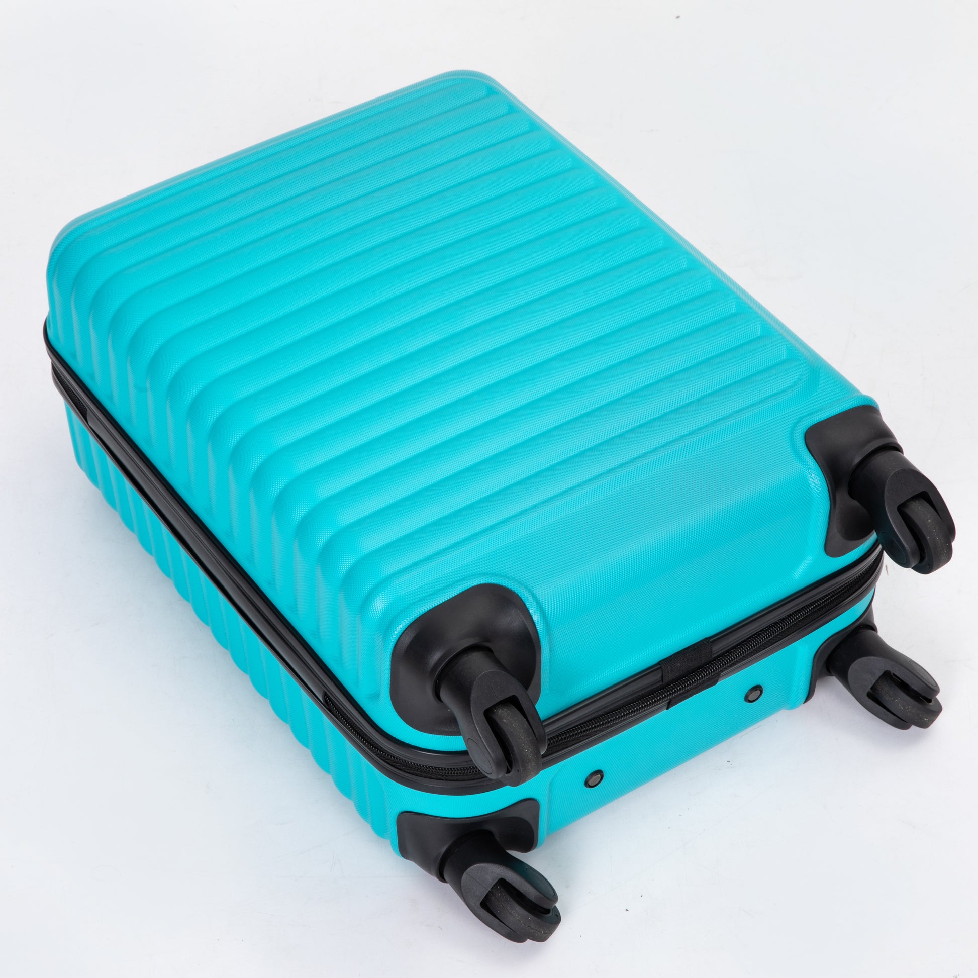 20" Carry On Luggage Lightweight Suitcase, Spinner Wheels, Turquoise Turquoise Abs