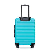 20" Carry On Luggage Lightweight Suitcase, Spinner Wheels, Turquoise Turquoise Abs