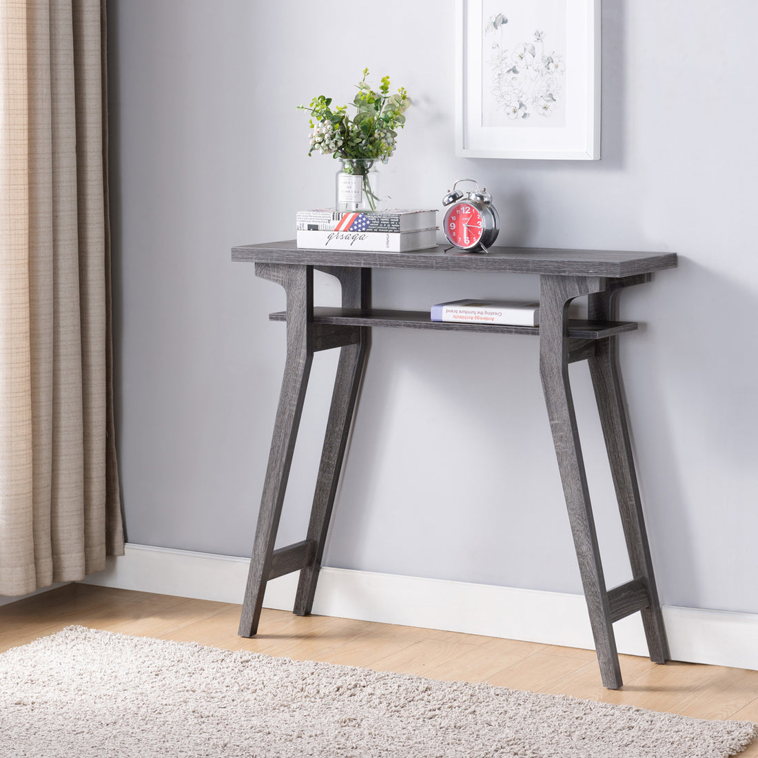 ID USA 182330 Console Distressed Grey grey-particle board