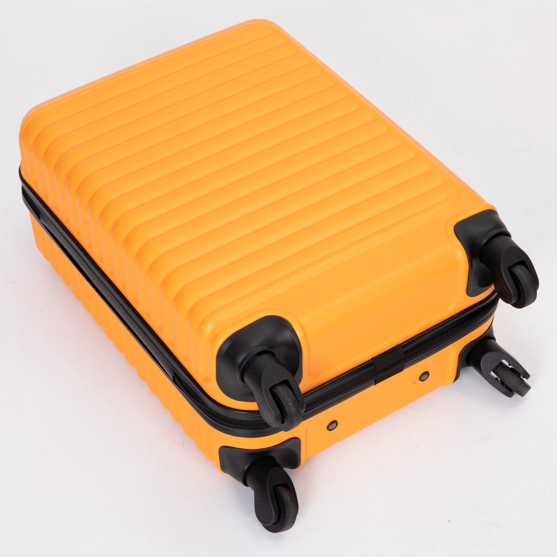 20" Carry On Luggage Lightweight Suitcase, Spinner Wheels, Orange Orange Abs