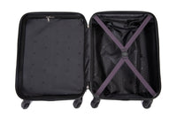 20" Carry On Luggage Lightweight Suitcase, Spinner Wheels, Purple Purple Abs