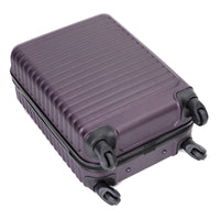 20" Carry On Luggage Lightweight Suitcase, Spinner Wheels, Purple Purple Abs