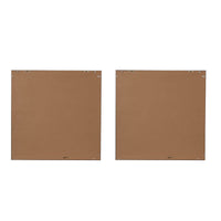 Set Of 2 Modern Abstract Wall Art, Square Framed Wall Art, 31.5" X 31.5" Black Plastic