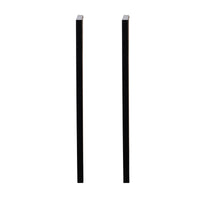 Set Of 2 Modern Abstract Wall Art, Square Framed Wall Art, 31.5" X 31.5" Black Plastic