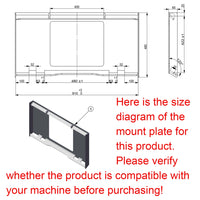 Skid Steer Mini Track Loader Rock Bucket, Fit Mini Skid Steer Loader Black Steel