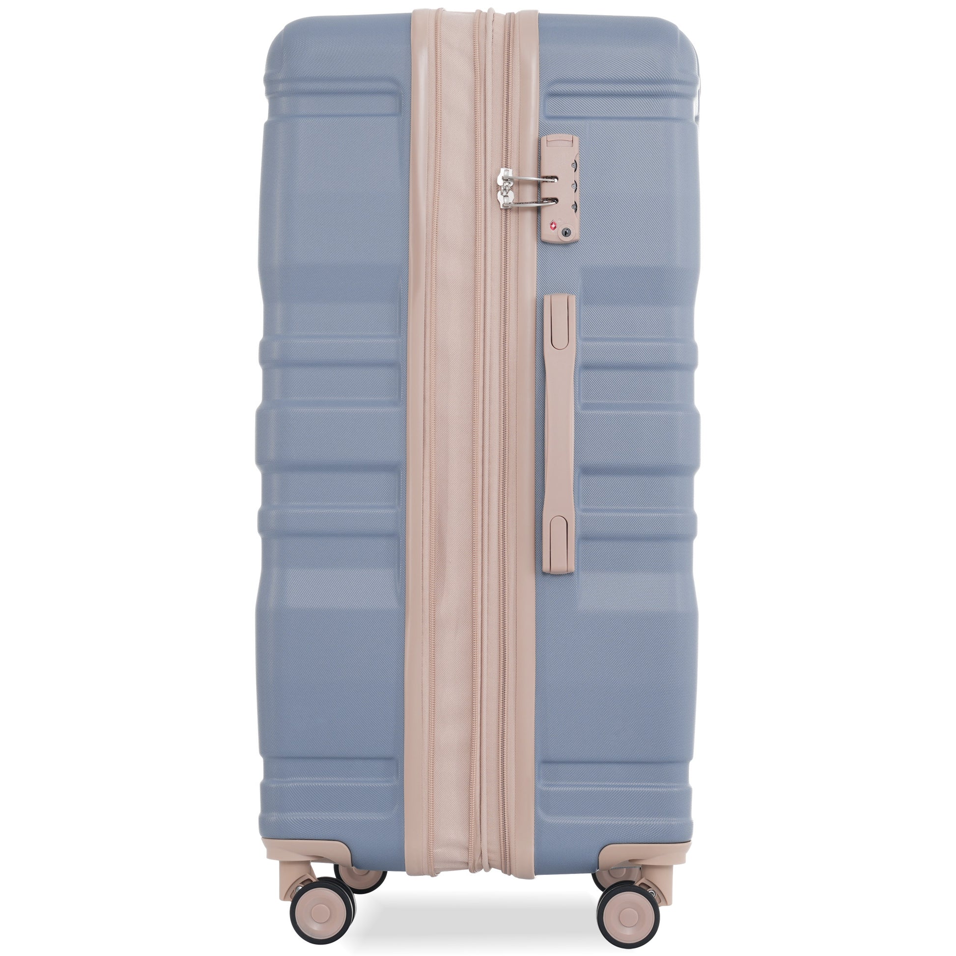 Luggage Sets Model Expandable Abs Hardshell 3Pcs Clearance Luggage Hardside Lightweight Durable Suitcase Sets Spinner Wheels Suitcase With Tsa Lock 20''24''28'' Light Blue And Golden Light Blue Abs