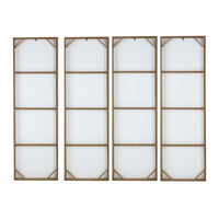 18.5" X 59" Saison White Cherry Blossom Canvas Print, Wall Decor For Living Room Bedrrom Entryway Office, Set Of 4 Multicolor Mdf