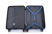 Hardshell Suitcase Double Spinner Wheels Pp Luggage Sets Lightweight Durable Suitcase With Tsa Lock,3 Piece Set 20 24 28 Purplish Blue Purplish Blue Polypropylene